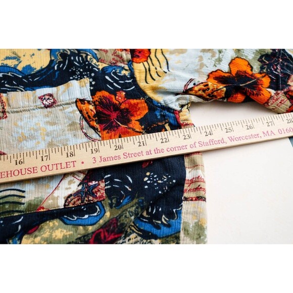 Vintage Arizona Jean Co M mens button down Hawaiian bold print short Sleeve - Picture 4 of 6